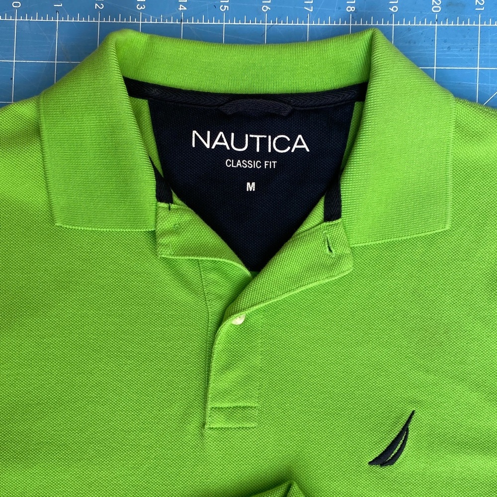 Nautica Men's Bright Green Polo Shirt